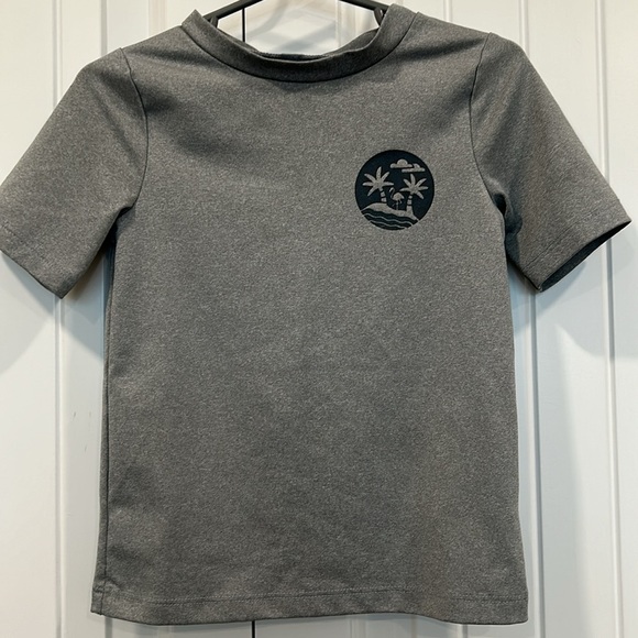 Kids Gray T-Shirt with Palm Print - Picture 2 of 6